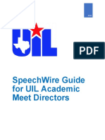 UIL SpeechWire Guide Meet Directors 2023