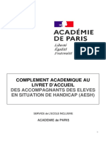 Complément Académique Au Livret D'accueil PDF