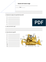 Examen de Tractor Oruga