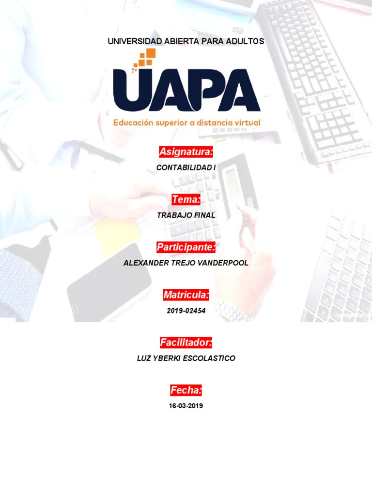 Portada Trabajo Final - Contabilidad 1 | PDF