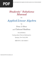 401 Sample Solutions Manual Applied Linear Algebra 2nd Edition by Peter J. Olver, Chehrzad Shakiban