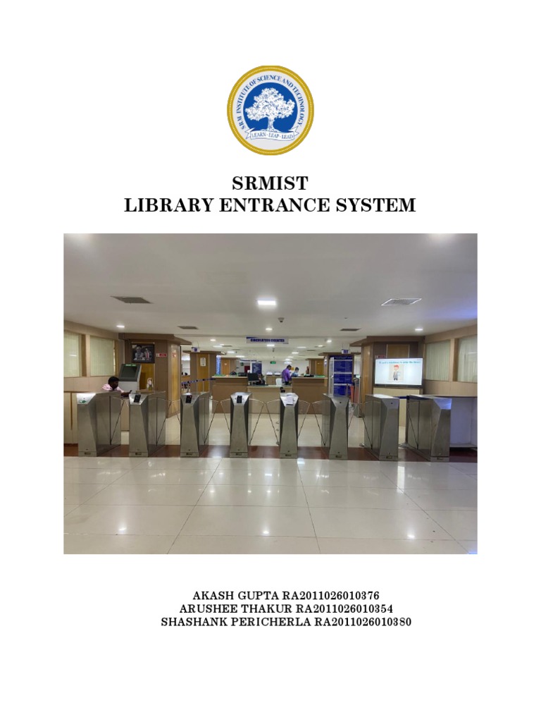 Library Entrance System 376 PDF PDF Computing Access Control