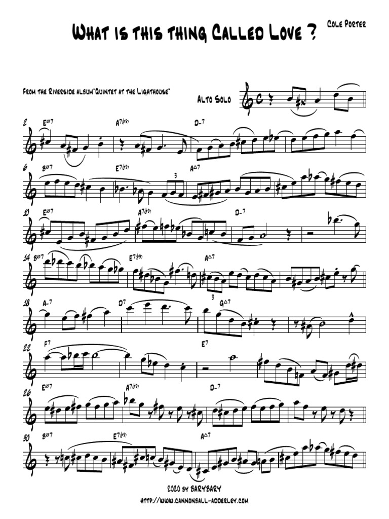 Cannonball What Is This Thing Called Love Pdf Pdf