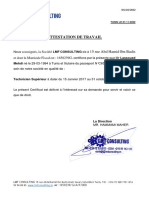 Attestation de Travail Lassoued PDF