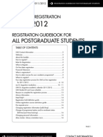 All Postgraduate Students: University Registration