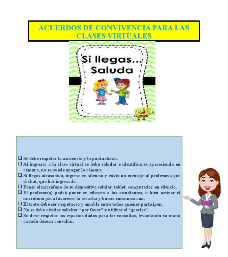 Normas De Convivencia Clase Virtual Pdf