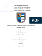 Reconocimiento fisiográfico y generalidades sobre el suelo en Puka Ventana, Huaraz