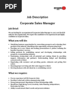 627corporate Sales Job Description