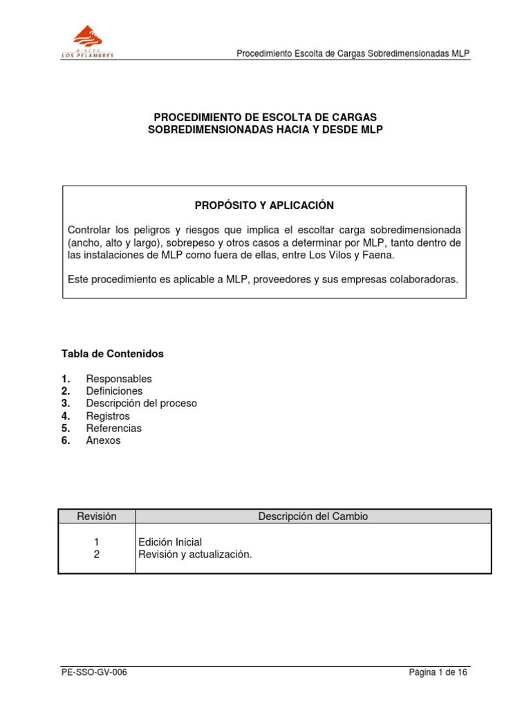 Protocolo de Escolta para Cargas Sobredimensionadas | PDF | Transporte ...