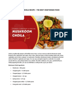 Mushroom Choila Recipe - The Best Vegetarian Food