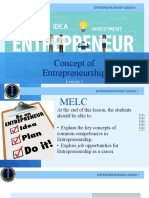 Concept of Entrepreneurship: Lesson 1