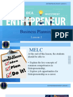 Business Planning: Lesson 2