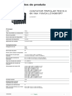 Contator Tripolar Especificações