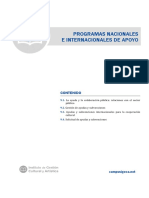 Tema 9. Programas Nacionales e Internacionales de Apoyo