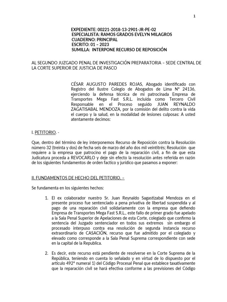 Reposicion Mega Fast PDF Justicia Crimen y violencia