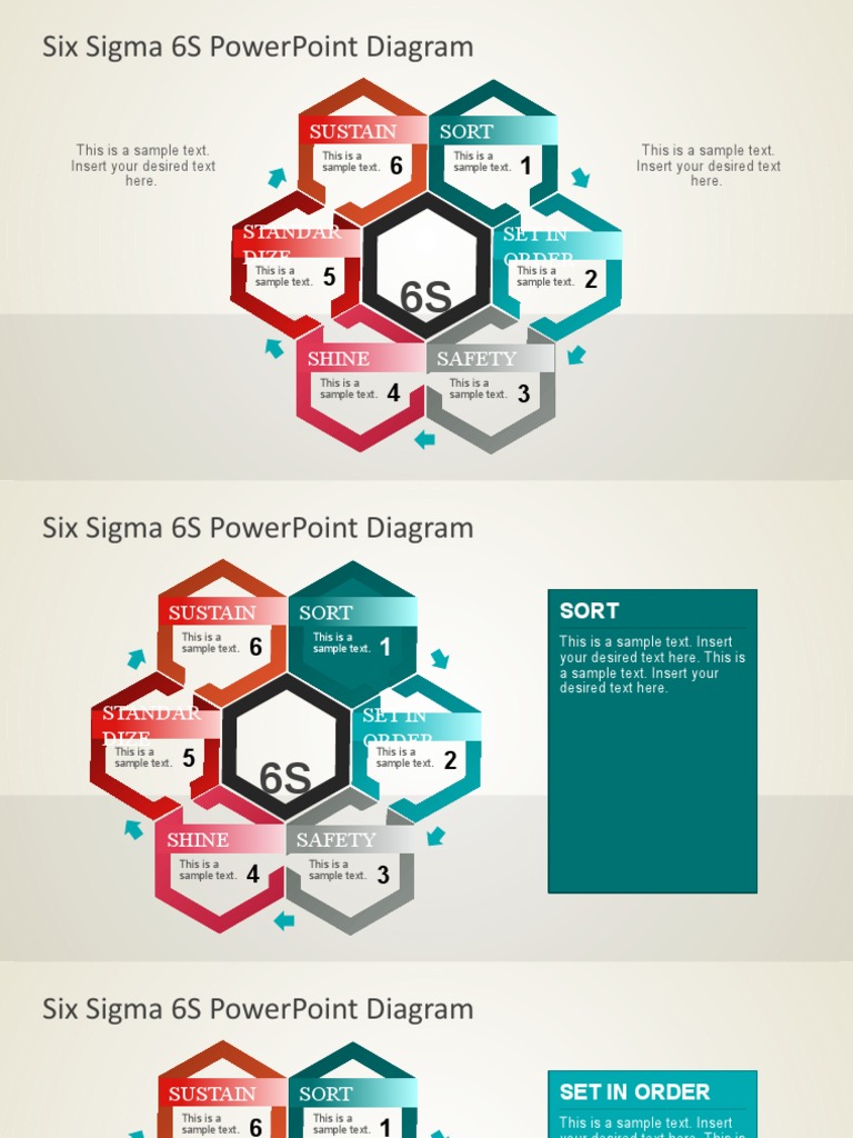 7364 01 Six Sigma 6s Powerpoint Diagram 16x9formato de Presentación ...