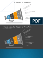 7685 01 4 Step Loudspeaker Diagram Design For Powerpoint 16x9
