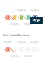 7710 01 5 Step Horizontal Flow Diagram For Powerpoint 4x3