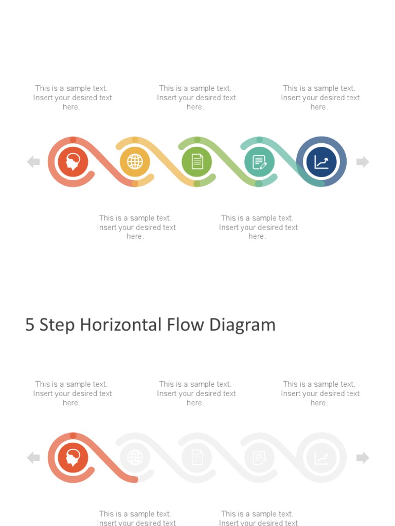 7710 01 5 Step Horizontal Flow Diagram For Powerpoint 4x3 | PDF