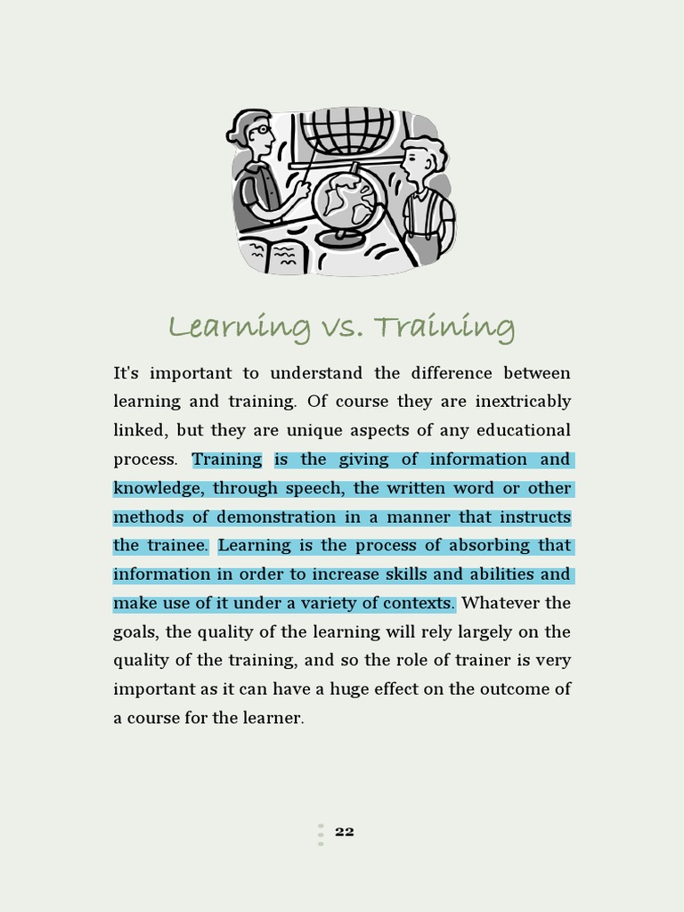 6 - Learning VS Training | PDF | Educational Technology | Learning