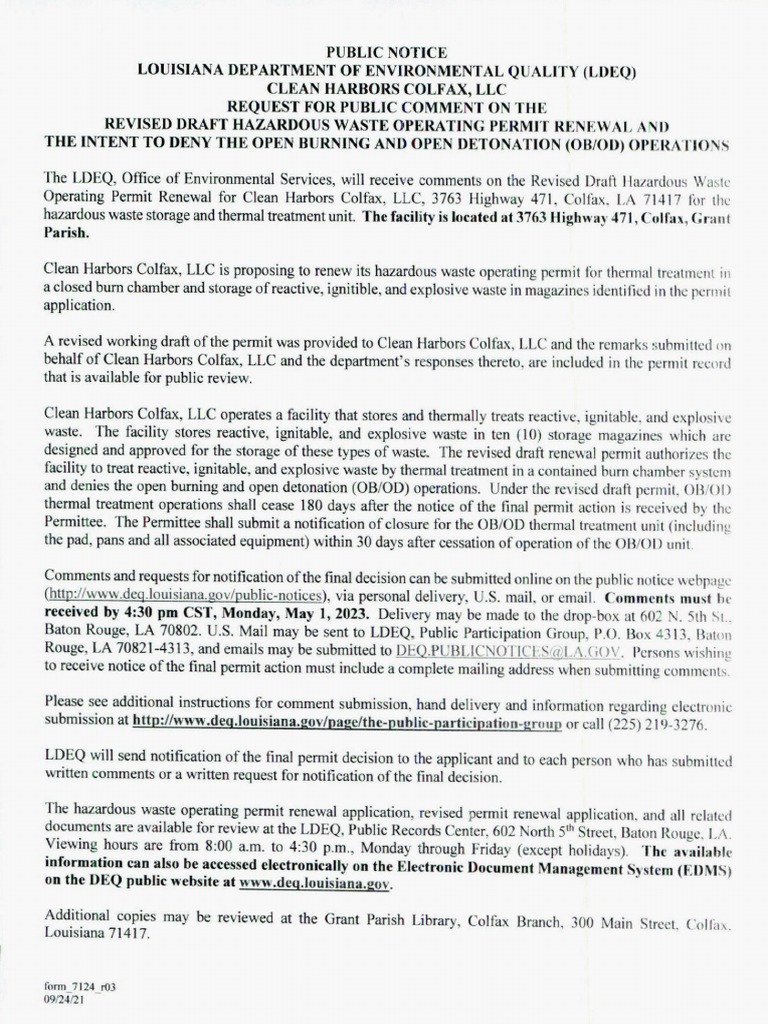 Request For Public Comment | PDF