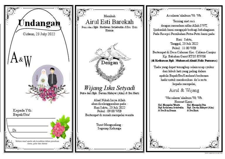 Undangan Pernikahan Edit Pdf