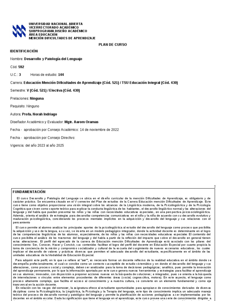 Curso de Desarrollo del Lenguaje Educativo | PDF | Aquisición de idioma ...