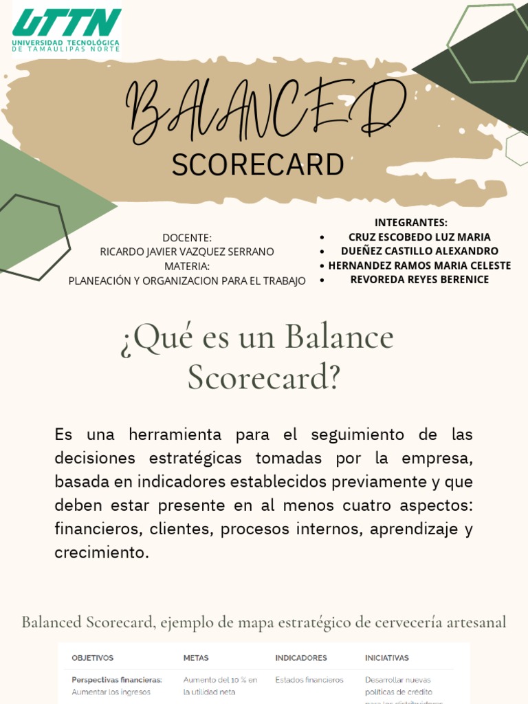 Ejemplo de Balanced Scorecard en Empresas | PDF | Business