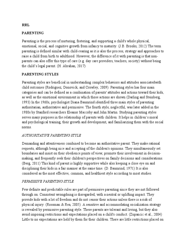 REVIEW OF LITERATURE (Bad Parenting) | PDF | Parenting | Substance Abuse