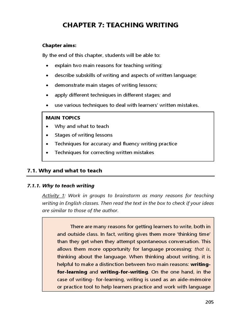 Chuong 7 Teaching Writing PDF | PDF | Proofreading | Learning