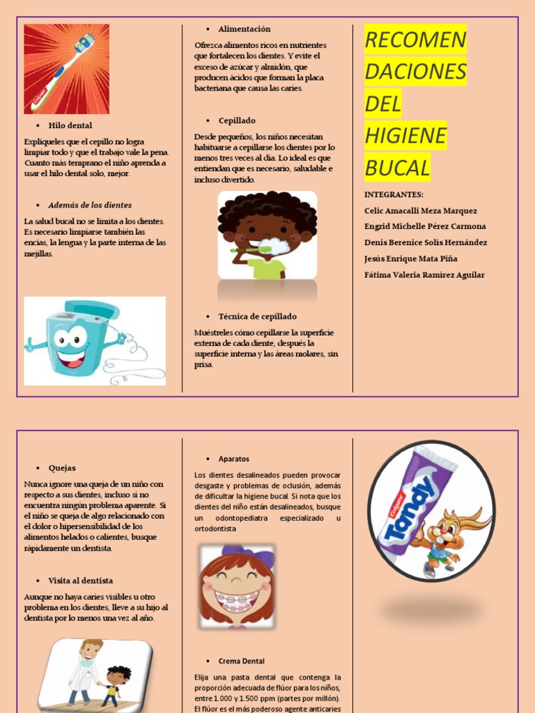 Recomendaciones Del Higiene Bucal | PDF | Higiene oral | Medicina CLINICA