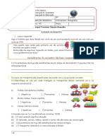 Avaliação de Geografia Kamylla