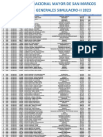 Resultados Generales Simulacro-Ii 2023 - Unmsm PDF