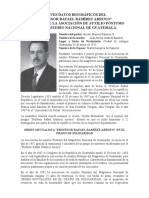 Breves Datos Biográficos Del "Profesor Rafael Ramírez Arroyo" Fundador de La Asociación de Auxilio Póstumo Del Magisterio Nacional de Guatemala