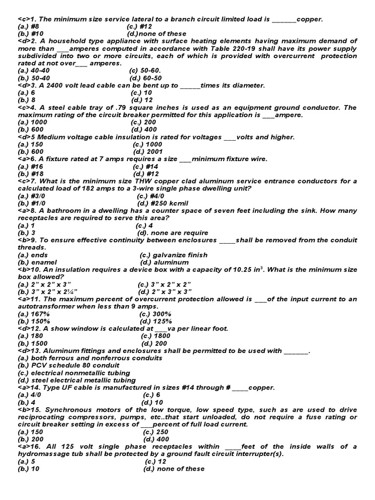 Op Exam 1-A - 001 | PDF | Ac Power Plugs And Sockets | Fuse (Electrical)
