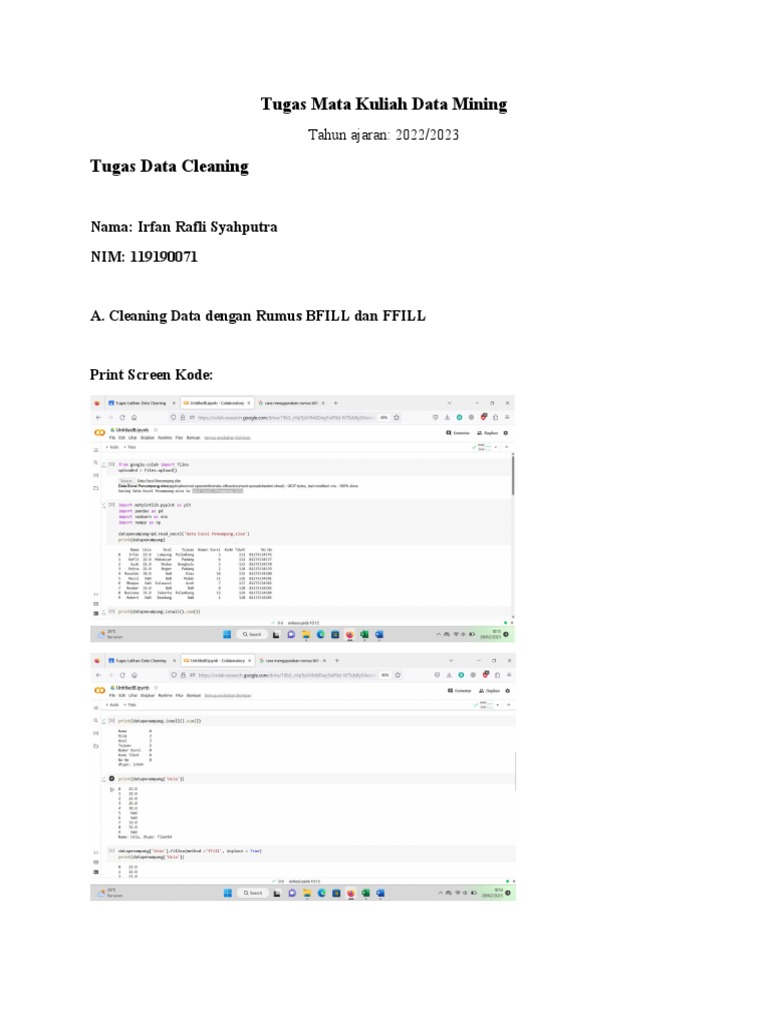 Data Cleaning Penumpang dengan Python | PDF