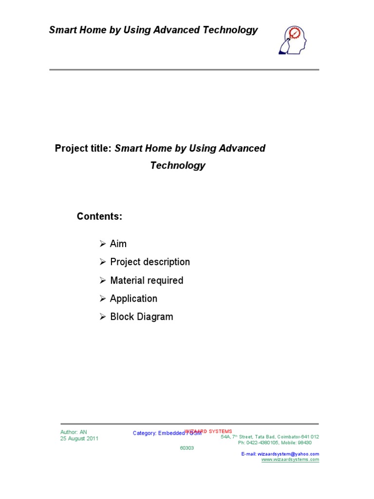 Smart Home Automation Project Overview | PDF | Microcontroller ...