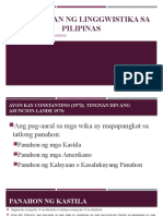 Kasaysayan NG Linggwistika Sa Pilipinas