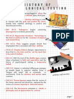 Timeline of History of Psychological Testing