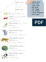 Animal Worksheet