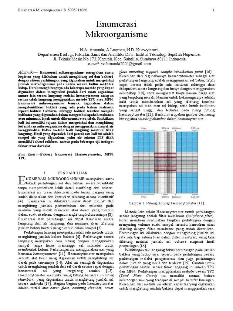 Teknik Enumerasi Mikroorganisme dalam Praktikum | PDF