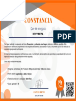 Constancia - Evaluacin PREVENCION Y CONTROL EN EL HOGAR PDF