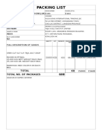 Packing List Sivafoods