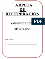 Comunicacion Carpeta de Recuperacion de Comunicacion - 5to Grado