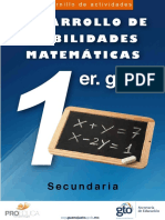 Cuadernillo de actividades de matemáticas para primer grado de secundaria