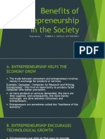 Benefits of Entrepreneurship in The Society PDF