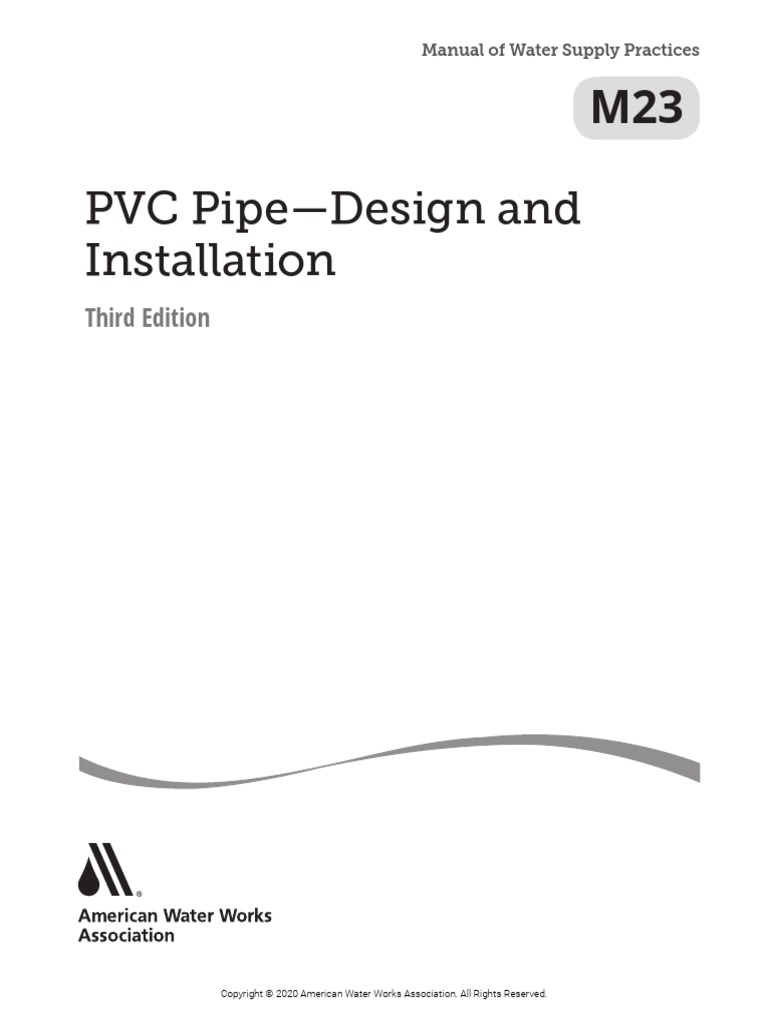 m23 PVC Pipe Design and Installation, Third Edition by Awwa Z Lib PDF Polyvinyl Chloride