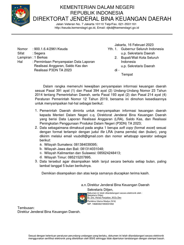 Surat permintaan data pdf