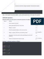 Python Operators PDF