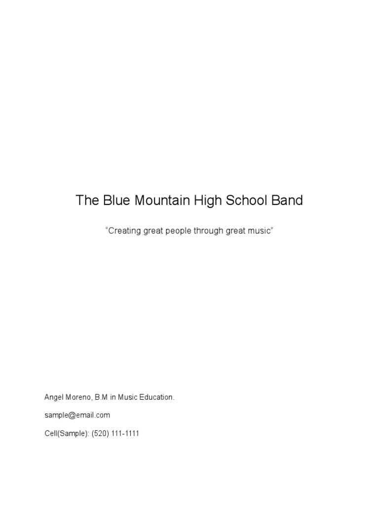 Band Handbook Final PDF Audition Orchestras